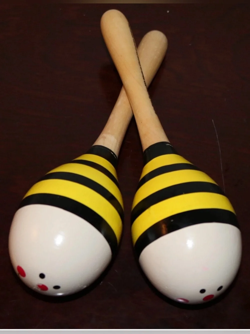 Honey Bee Bumble Bee Maracas Set by Schylling Rowley - 7.5”